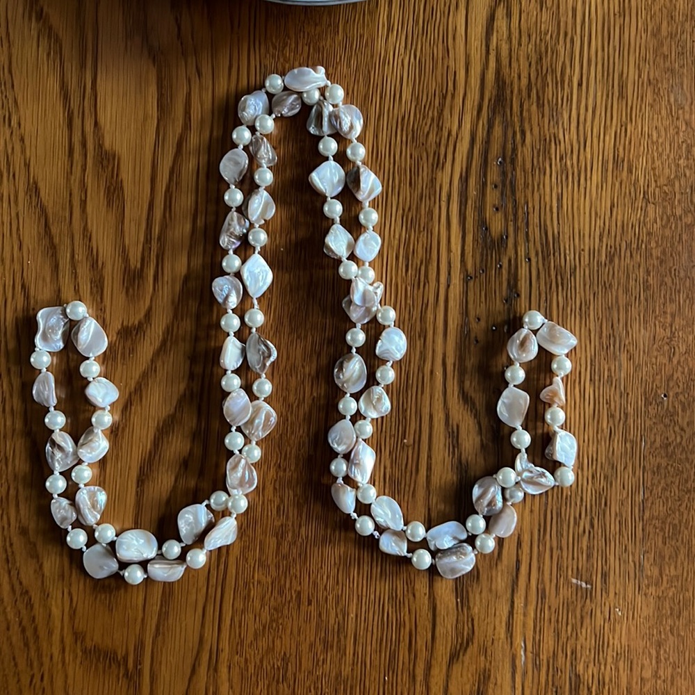 Beachy, extra long necklace